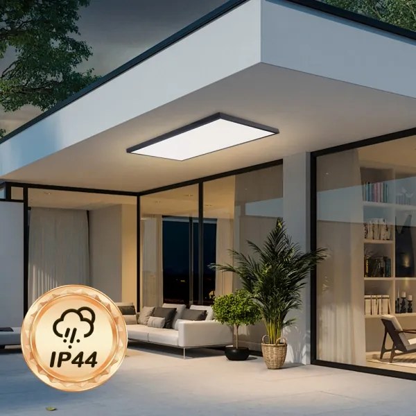 Brilagi-LED Dimmelhető fürdőszobai lámpatest FRAME SMART LED/96W/230V IP44 fekete + távirányító