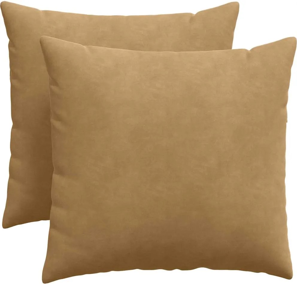 vidaXL Kanapé párnák 2 pcs Barna 50 x 50 cm Bársonyos szövet