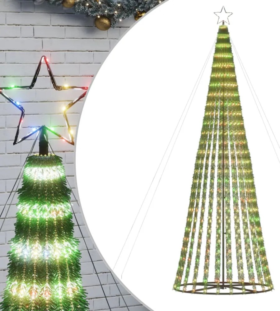 színes LED karácsonyfa 688 LED 300 cm