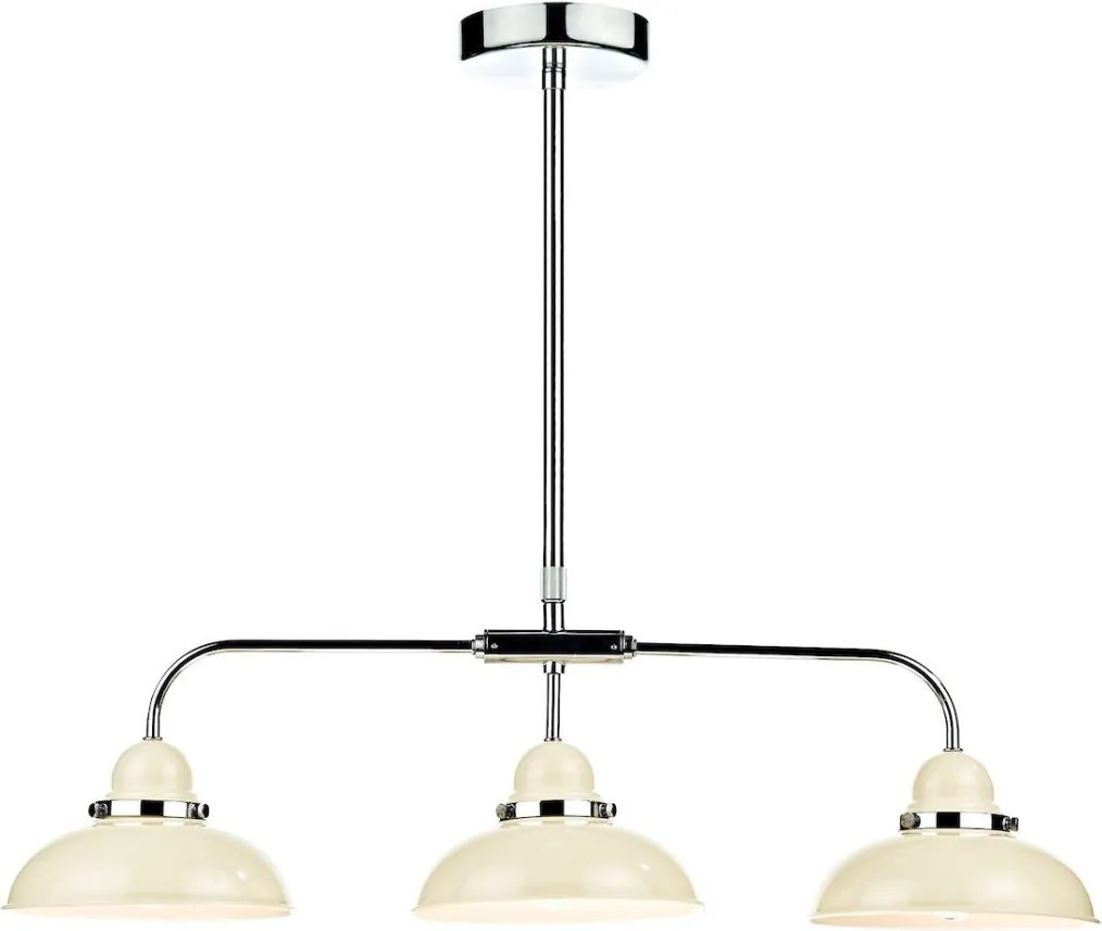 DAR LIGHTING DYN0333 DYNAMO Többágú Függesztett Lámpa Króm, Tejszínes E14 IP20