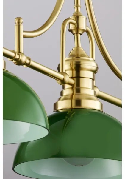 Jupiter 2074 - PLATINO rudas függeszték 3xE27/15W/230V zöld/arany