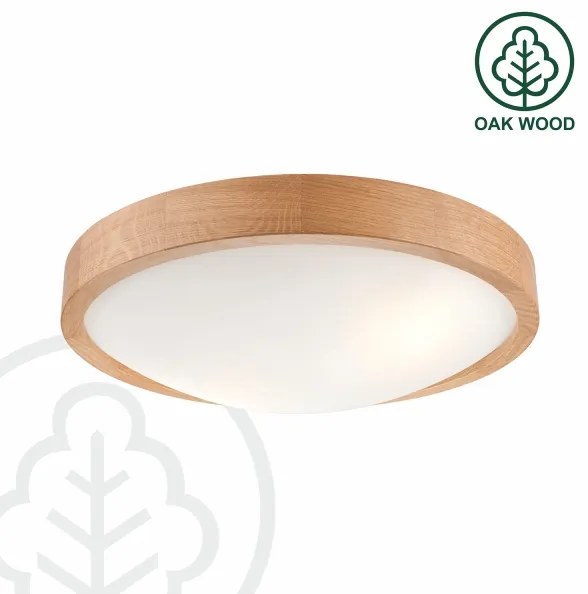 Brilagi - CARVALHO SLIM LED mennyezeti lámpa 2xE27/15W/230V, tölgy, Ø 37 cm
