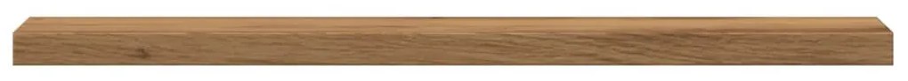 4 db kézműves tölgy színű szerelt fa fali polc 40 x 10 x 1,5 cm
