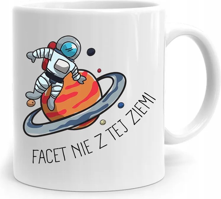 Bögre Ajándék Fiúnapra Nem Ebből A Földből, fényképes nyomattal