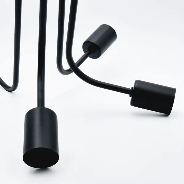 Felületre szerelhető csillár  TRINITY 5xE27/15W/230V fekete