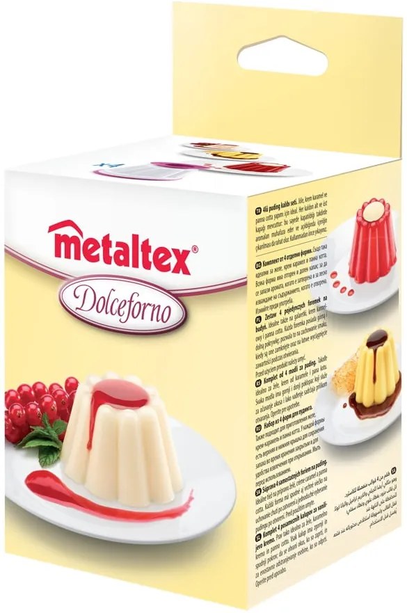 4 db-os pudingforma szett, ø 8 x 7 cm - Metaltex