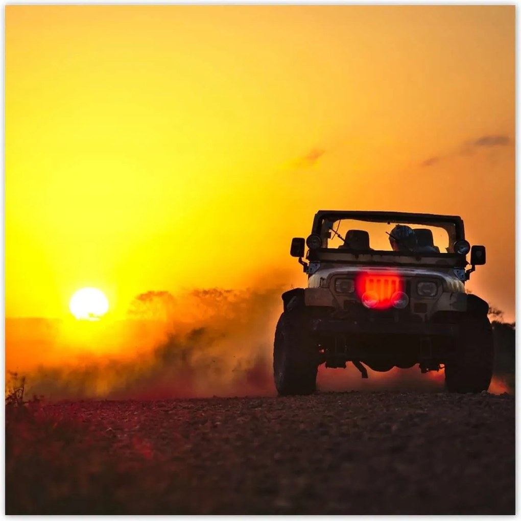 Poszterek 100x100 Terepjáróval a sivatagban