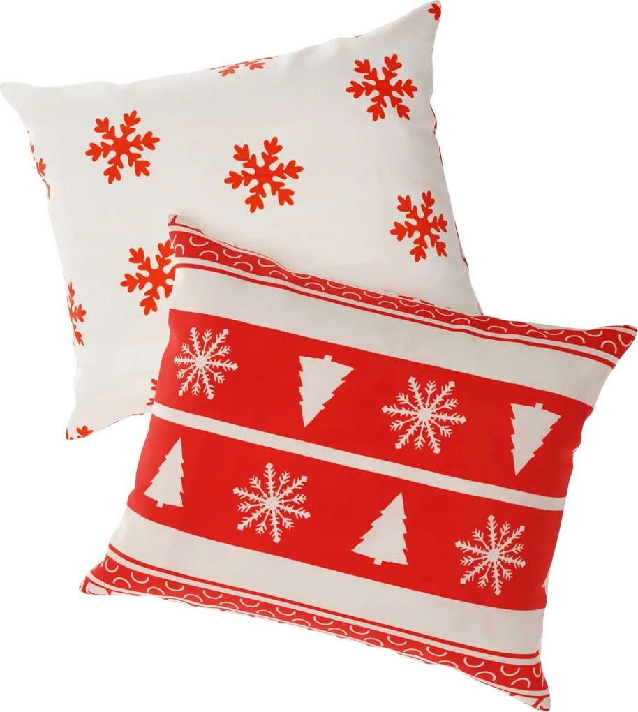 2 db-os párnahuzat szett Karácsonyi Szarvas És Karácsonyfa 40x50 cm