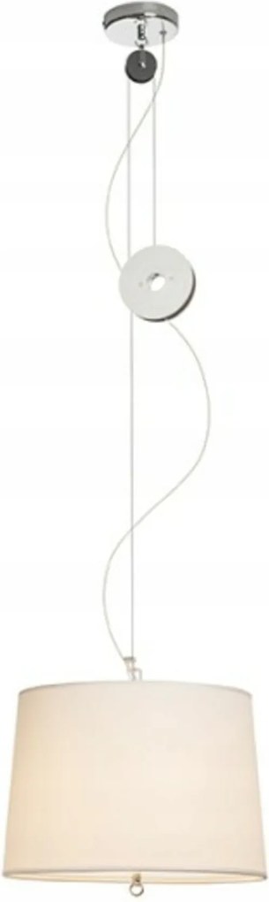 Rendl Levita fehér/króm függeszték lehúzható lámpa E27 42W, 39 cm