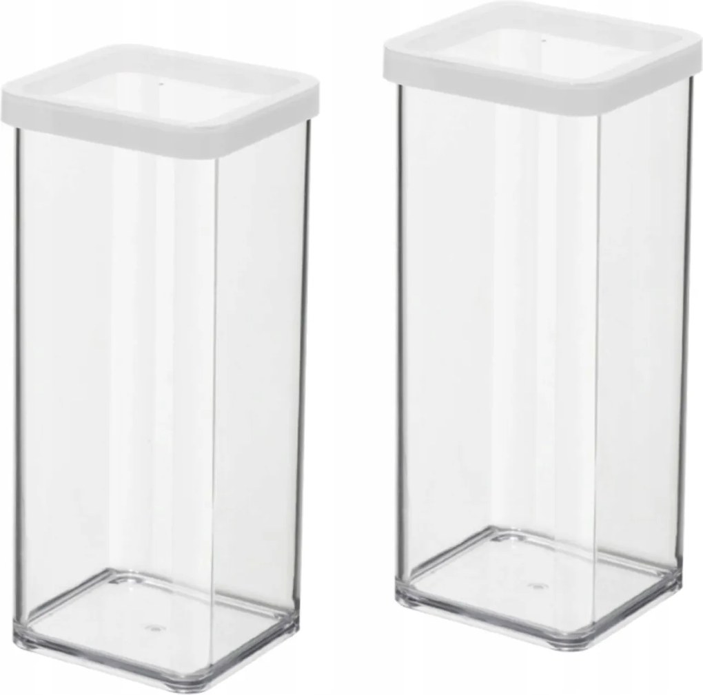 Rotho 2 Db-os Ételtároló Szett Ömlesztett Árukhoz 1,5L Fehér Loft