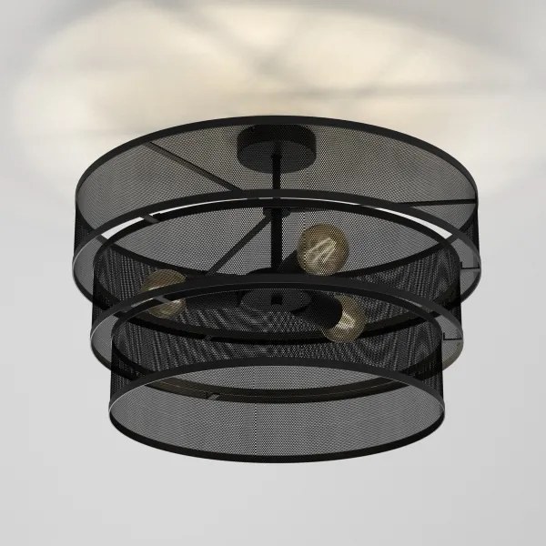 Csillár GLUM 3xE27/60W/230V fekete