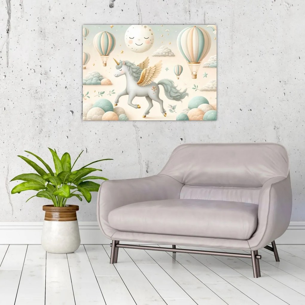 Kép - Boldog egyszarvú (70x50 cm)