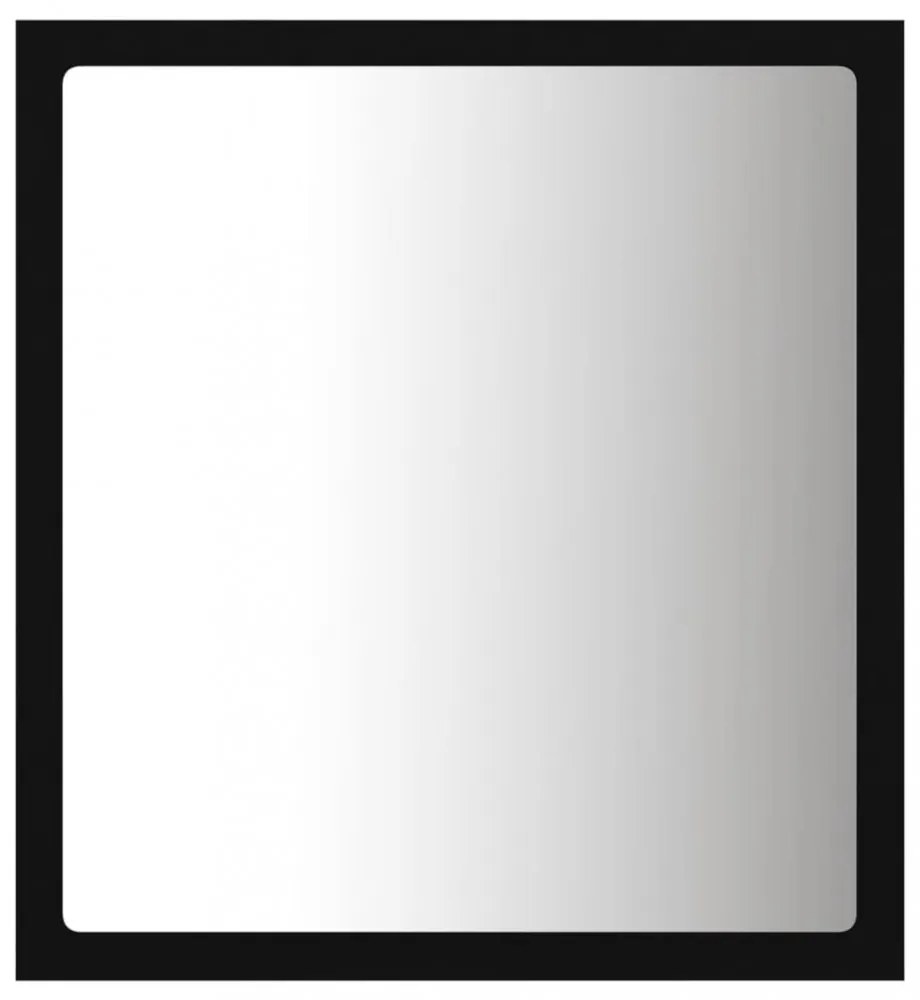 fekete akril LED-es fürdőszobai tükör 40 x 8,5 x 37 cm