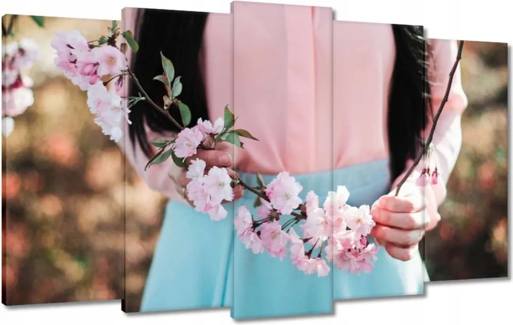 Vászonkép 100x60 Virágzó cseresznye Japán