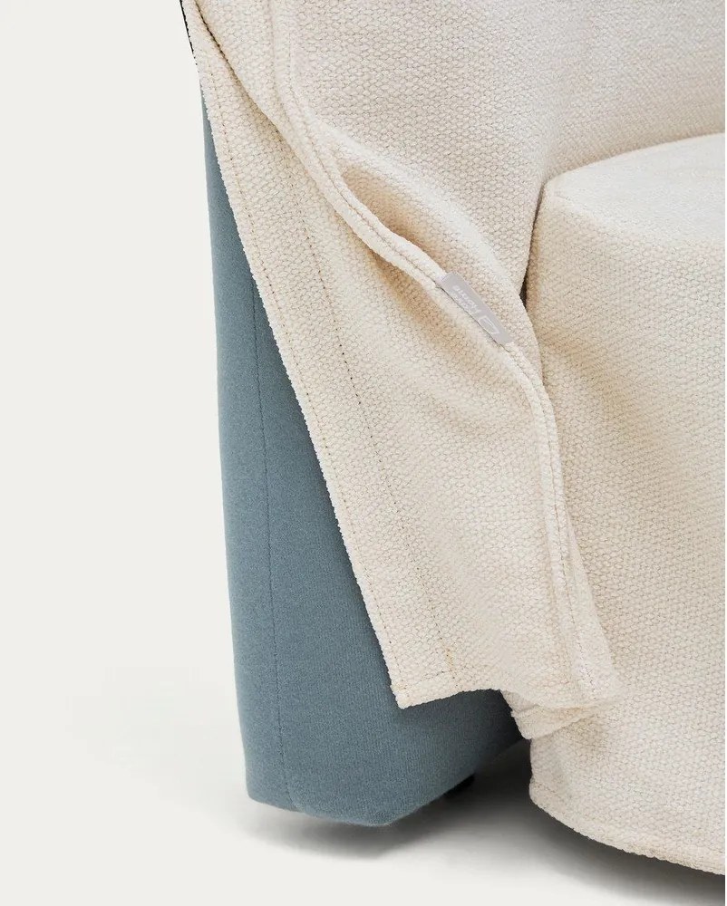 Fehér kárpitozott franciaágy 180x200 cm Jaira – Kave Home