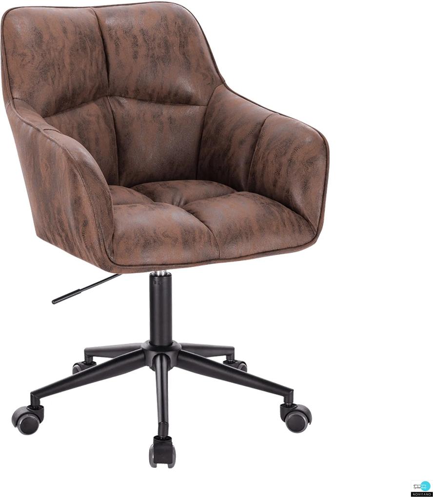 Irodai szék, barna anyag/fekete, HAGRID