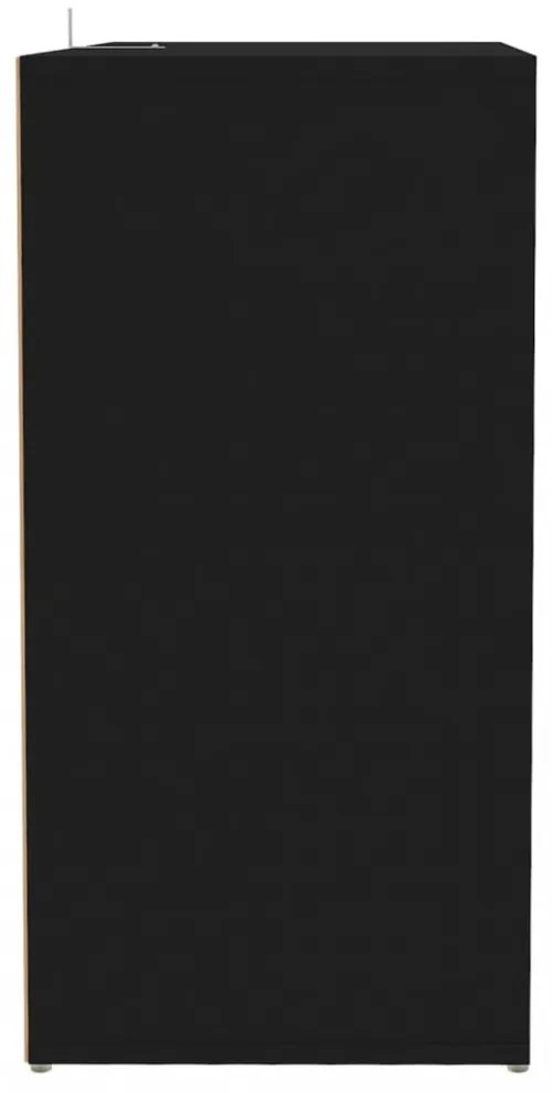 vidaX fekete szerelt fa cipősszekrény 60 x 35 x 70 cm