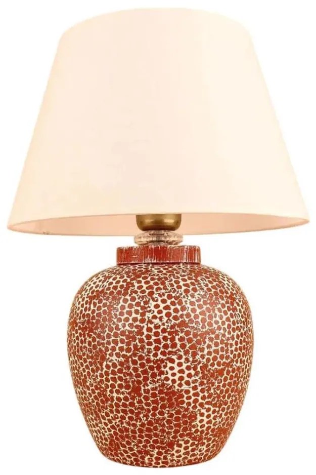 Asztali lámpa RAMZES 1xE27/40W/230V krémszínű/piros
