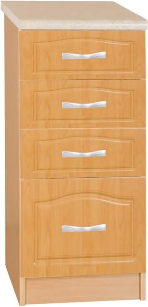 Konyhaszekrény, alsó, égerfa, LORA MDF NEW KLASIK S40SZ4