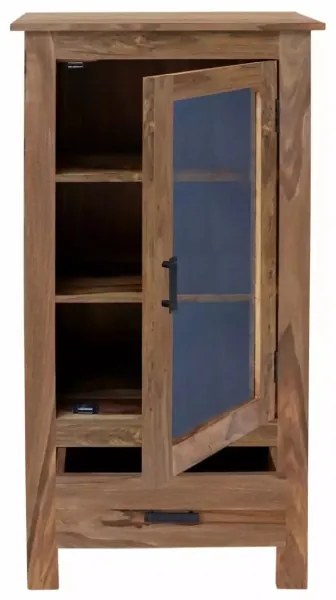 Könyvespolc RAMI 120x60 cm tömör fa/rózsafa