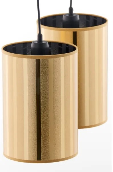 Jupiter 2091 - CORTINA kábeles függeszték 2xE27/15W/230V arany/fekete