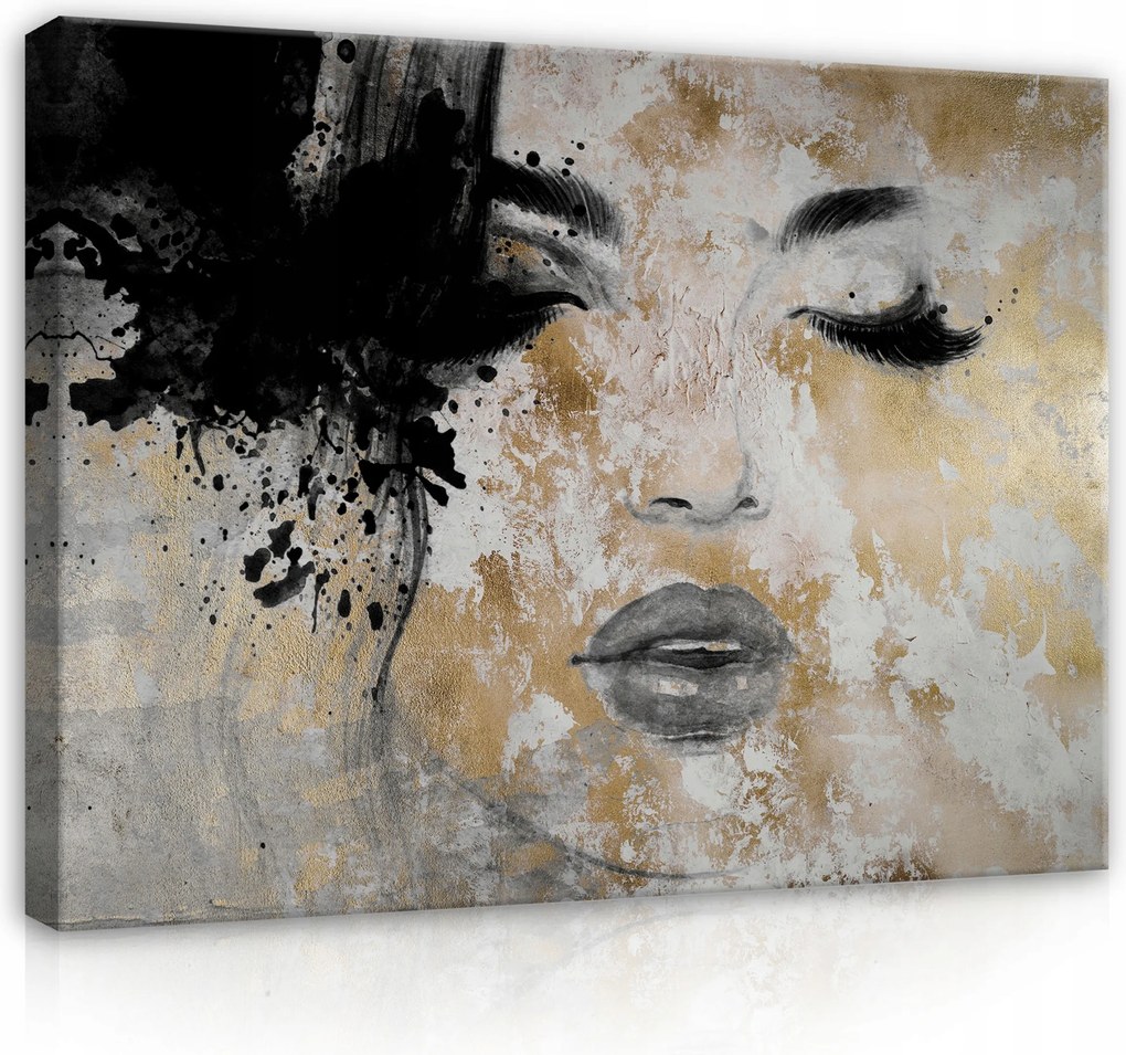 Vászonkép Női Arc Absztrakt Vászon Fal Nappali 120x80