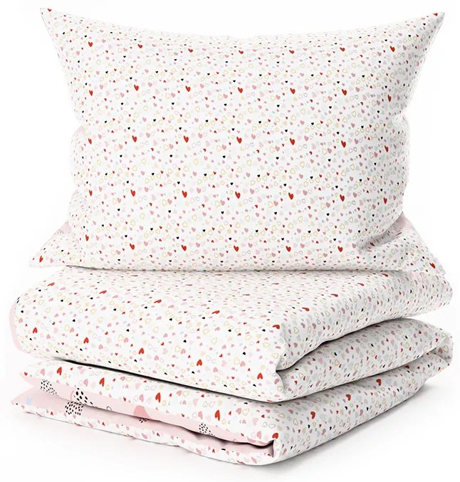 Krepp kiságy ágyneműhuzat Renforcé LOVITA rózsaszín Ágyneműhuzat mérete: 45 x 65 cm | 90 x 140 cm