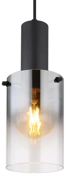 Globo 15907H - Csillár zsinóron FLORENTINA 1xE27/40W/230V átm. 12,5 cm fekete