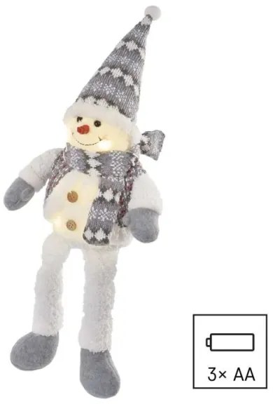 LED karácsonyi dekoráció 6xLED/3xAA hóember