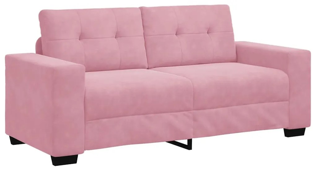 vidaXL rózsaszín bársony loveseat kanapé 140 cm