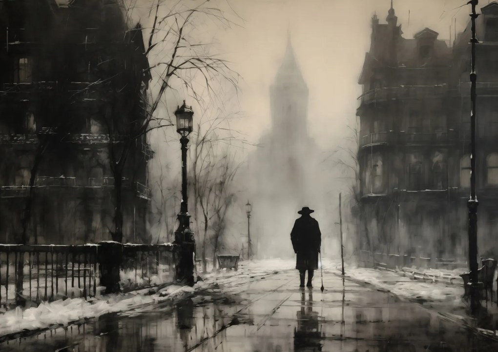 Poszter 42x29,7cm Köd London felett