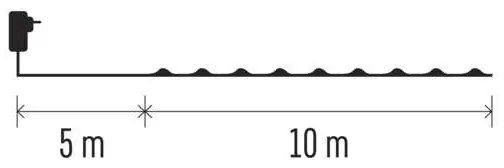LED Karácsonyi kültéri lánc 100xLED/15m IP44 meleg fehér