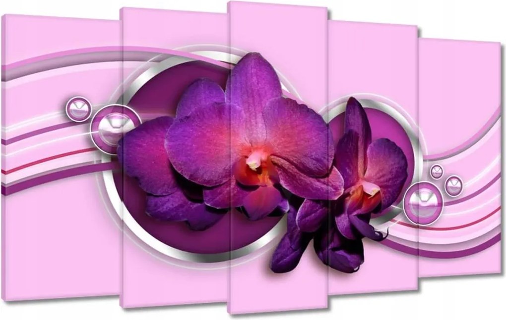 Vászonkép 100x60 Lila orchidea