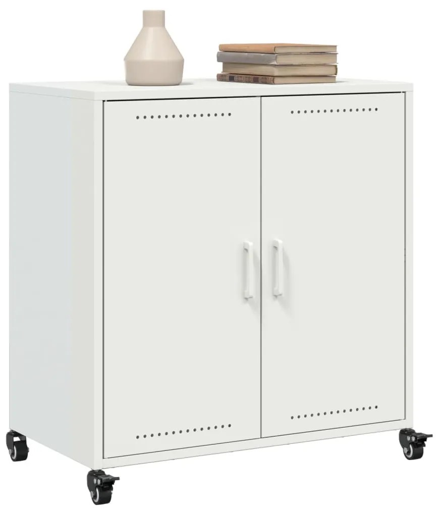 fehér acél tálalószekrény 68x39x72 cm