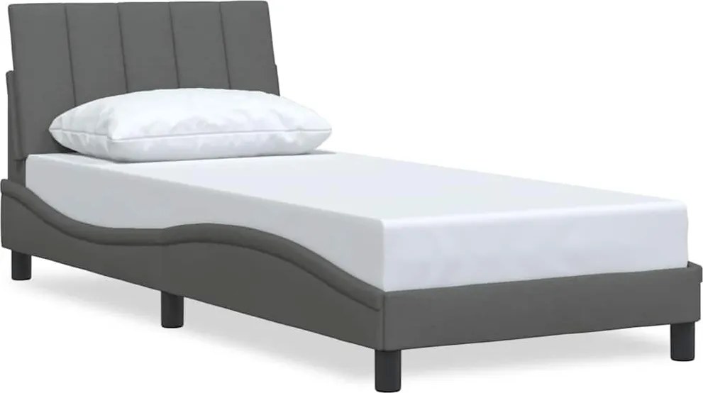 vidaXL sötétszürke szövet ágykeret matrac nélkül Hanko 80x200 cm