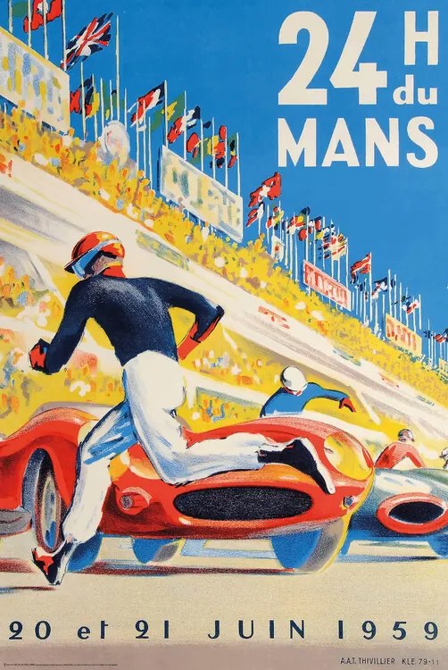 Plakát 1959 24 Hours of Le Mans Race Poster