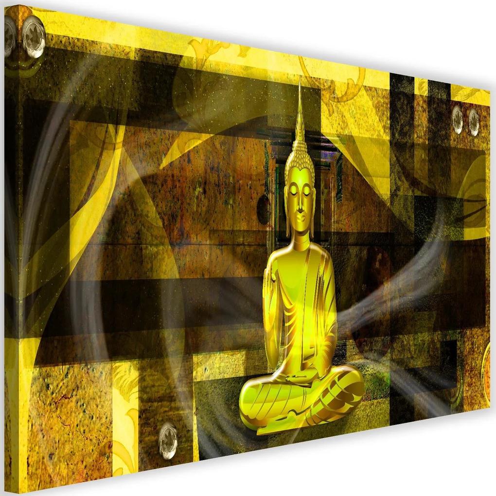 Modern kép 120x80cm &#8211; Buddha Figure On Geometric Background 4 