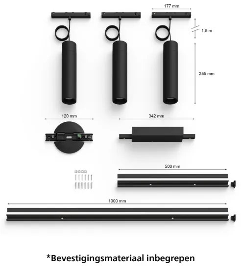 Philips - KÉSZLET 3x LED RGBW Dimmelhető csillár zsinóron sínrendszerhez Hue LED/15,6W/230V