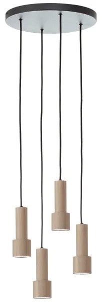 Brilliant - Csillár zsinóron CADIZ 4xGU10/10W/230V átm. 35 cm bronz