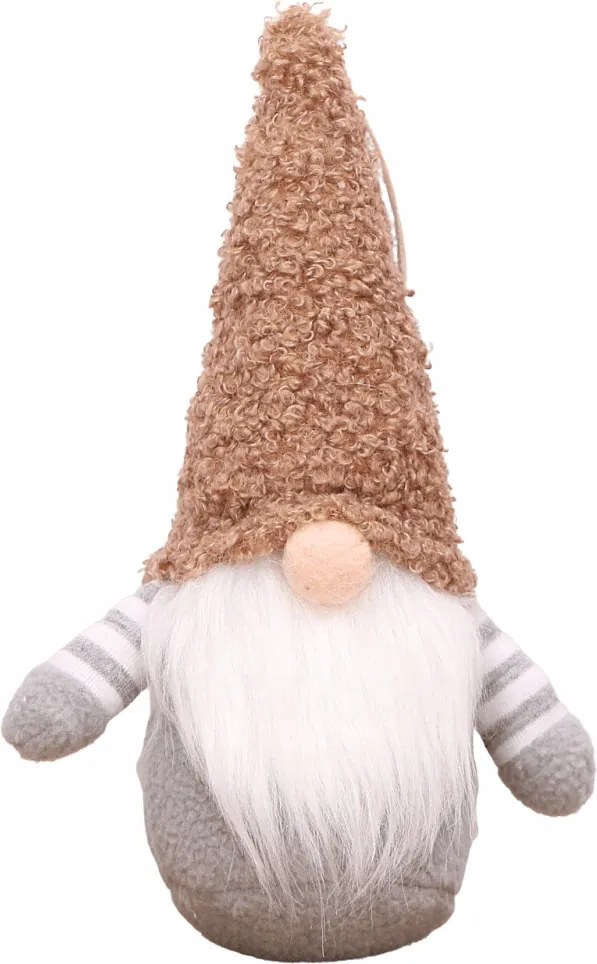 Manó manó szürke, barna sapkával 20 cm