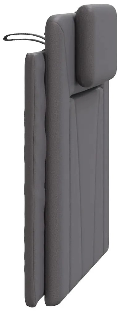 szürke műbőr fejtámla párna 90 cm