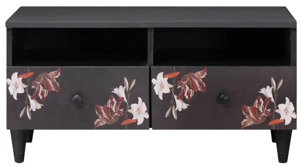 vidaXL Dohányzóasztal fiókkal Sokszínű 80 x 54 x 40 cm Tömör Mangófát