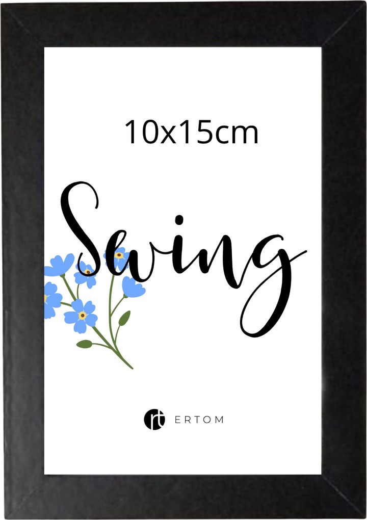 Képkeret 10x15 fekete modern Mdf