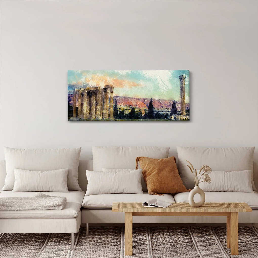 Kép - akropolisz, Athens, Görögország (120x50 cm)
