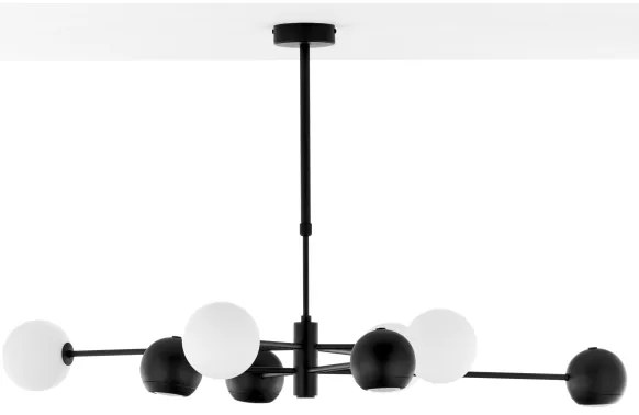 Jupiter 1998 - Csillár rúdon MOKA 4xGU10/10W/230V + 4xG9/10W/230V fekete/fehér