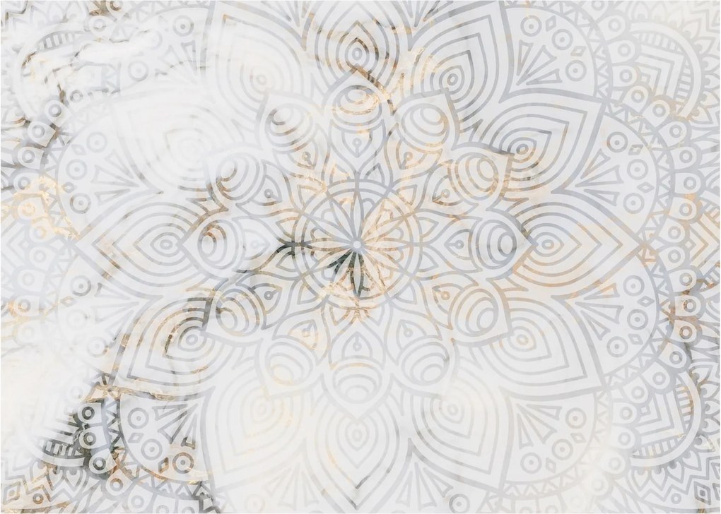Egy fehér mandala képe (70x50 cm)