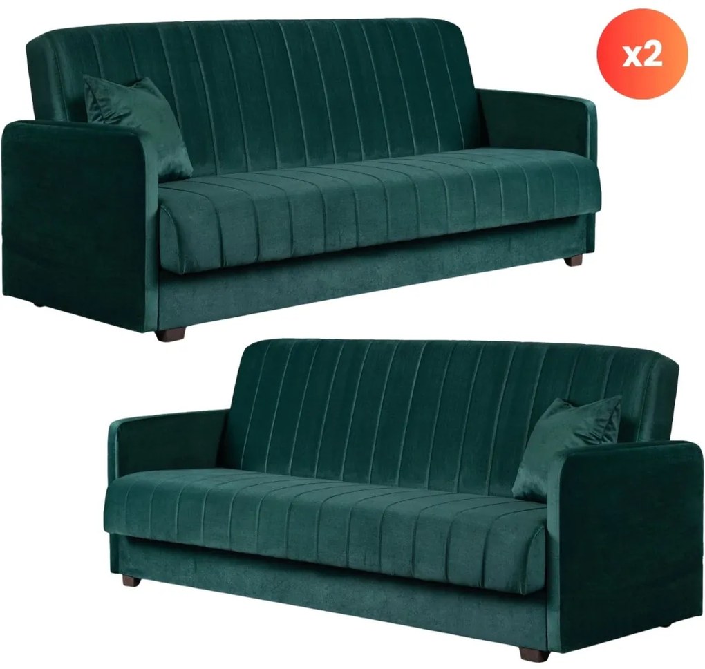 Zestaw 2x Sofa PORTO Zielona