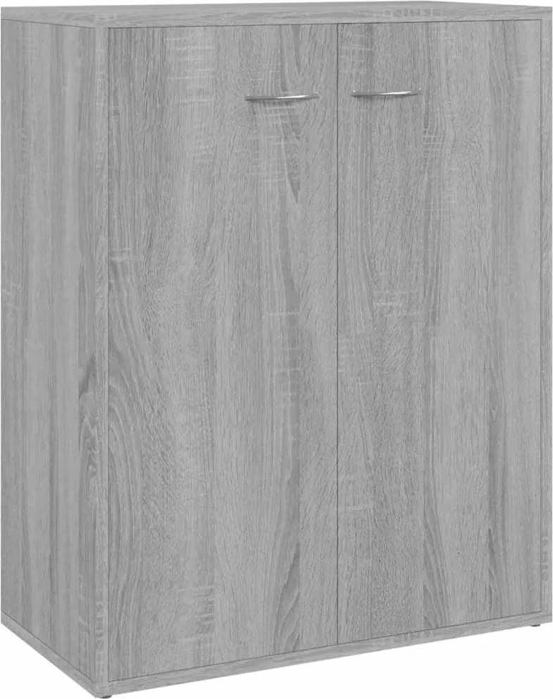 vidaXL szürke sonoma színű szerelt fa tálalószekrény 60 x 30 x 75 cm
