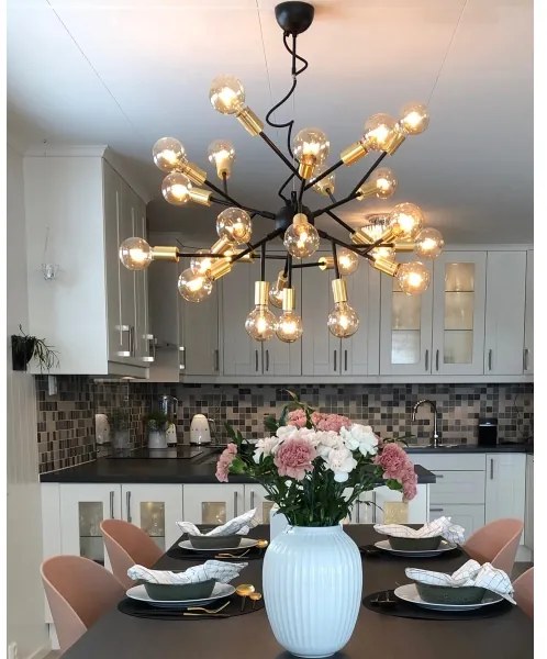 ByRydens 4200460-4002 - Csillár zsinóron HEROES 24xE27/5W/230V