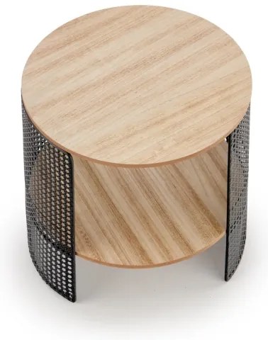 Dohányzóasztal TRAFICA 41x41 cm fekete/bézs